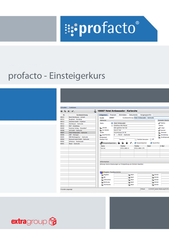 Deckblatt profacto Tutorial